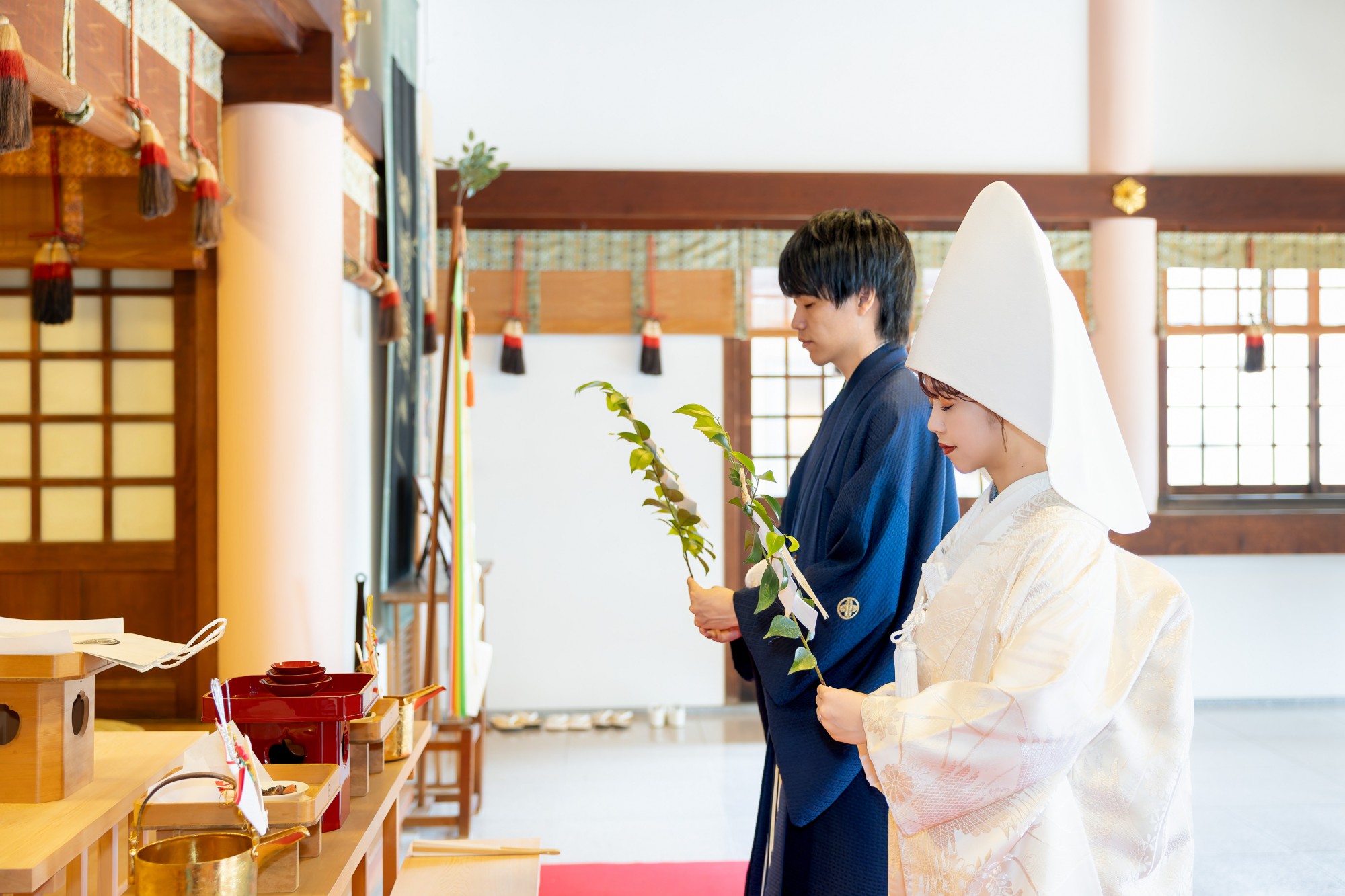 披露宴やフォトウェディングにも対応できる神社結婚式